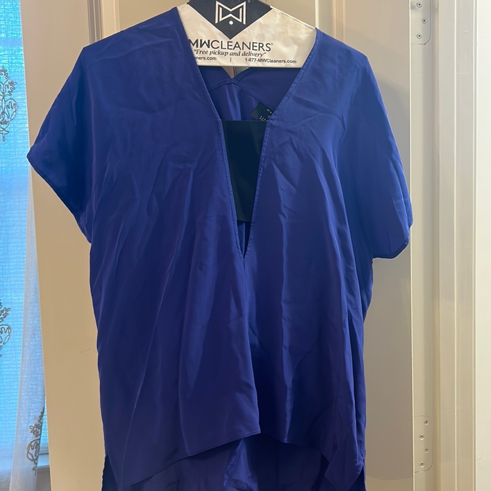 Mason x Barney’s New York purple and black silk blouse, no signs of wear